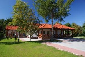 widok na domki letniskowe